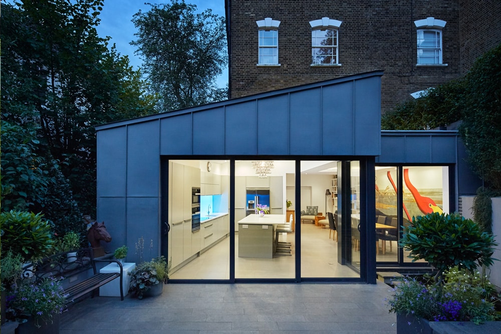 An eyecatching North London zincclad extension Sunflex UK